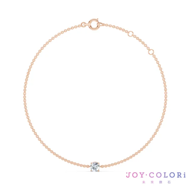【JOY COLORi 未來鑽石】10K金 20分圓鑽手鍊(培育鑽石 耀光 BR8043BLG)