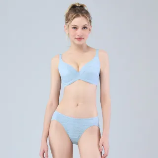 【Swear 思薇爾】城市動感系列C-F罩軟鋼圈涼感包覆運動女內衣(天光藍)