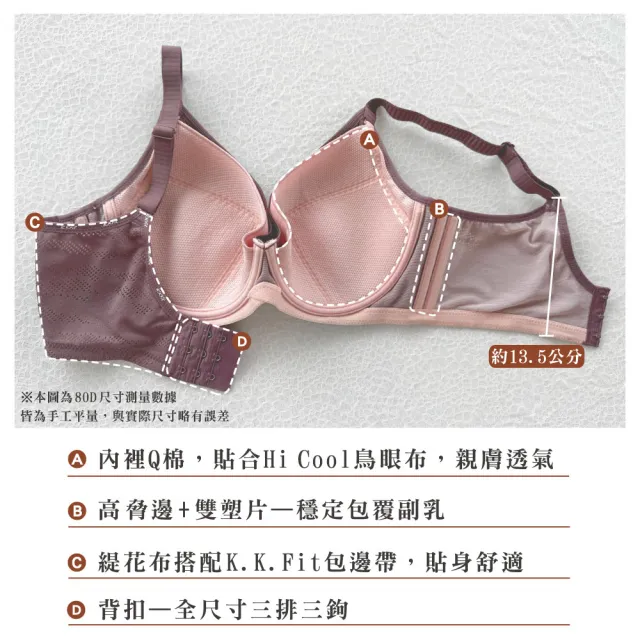 【Swear 思薇爾】城市動感系列C-F罩軟鋼圈涼感包覆運動女內衣(赤藕色)