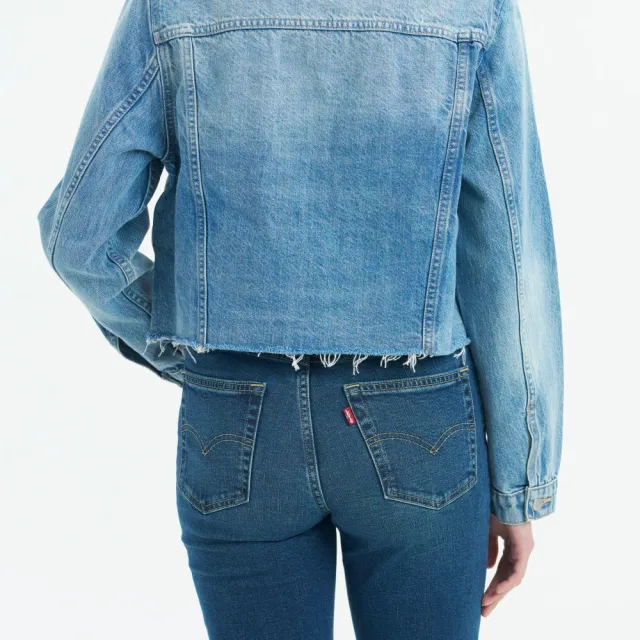 【LEVIS】女款 牛仔外套 短版外套 女生外套 熱賣單品 001C1-0000