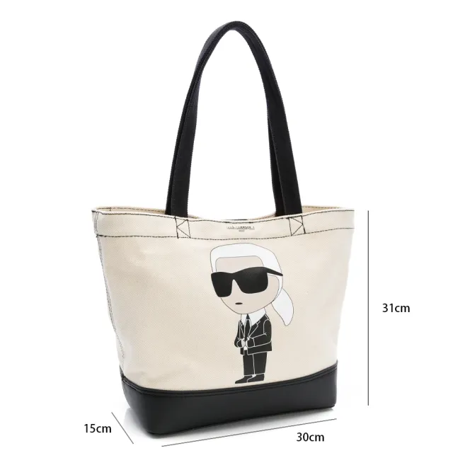 【KARL LAGERFELD 卡爾】老佛爺/貓咪帆布肩背托特包(多款任選)