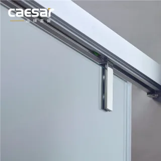 【CAESAR 凱撒衛浴】無框一字型橫拉式緩衝淋浴拉門(寬140-150cm / 一門一固 /含基本安裝)