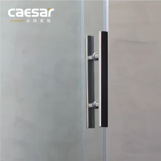 【CAESAR 凱撒衛浴】無框一字型橫拉式緩衝淋浴拉門(寬140-150cm / 一門一固 /含基本安裝)
