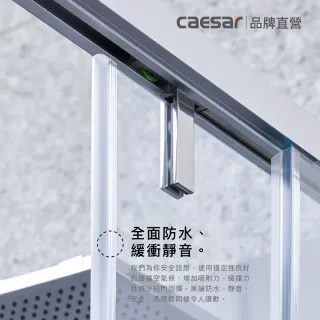 【CAESAR 凱撒衛浴】無框一字型橫拉式緩衝淋浴拉門(寬171-180 cm/一門二固/含基本安裝)