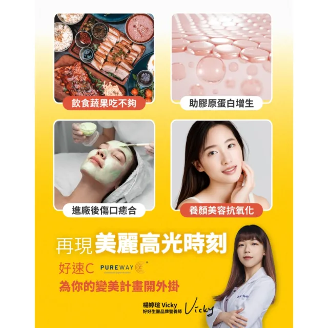 【好好生醫】緩釋維他命C 500毫克含柑橘萃取物『好速C』四入組・30顆/盒（搭配燕窩酸 促膠原蛋白形成）