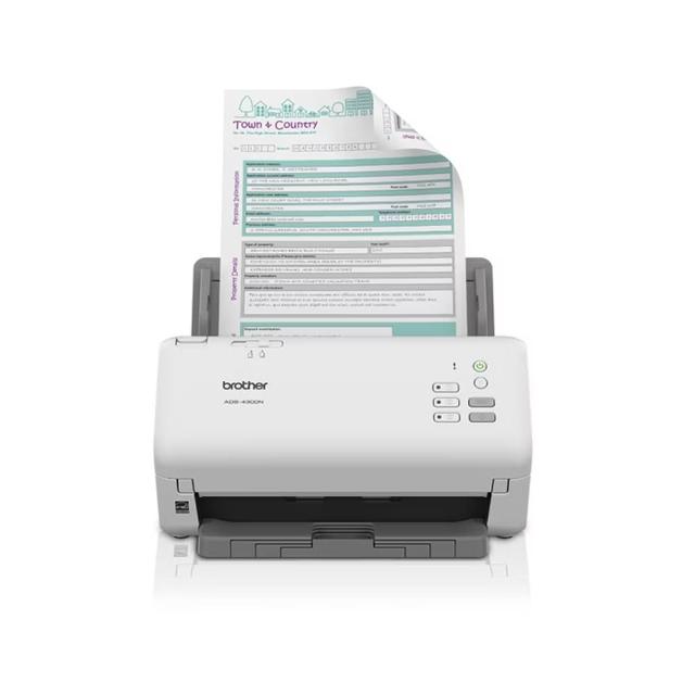【brother】官方直營 ADS-4300N 商用饋紙式網路文件掃描器(ADF自動進紙器/自動雙面掃描/有線網路)