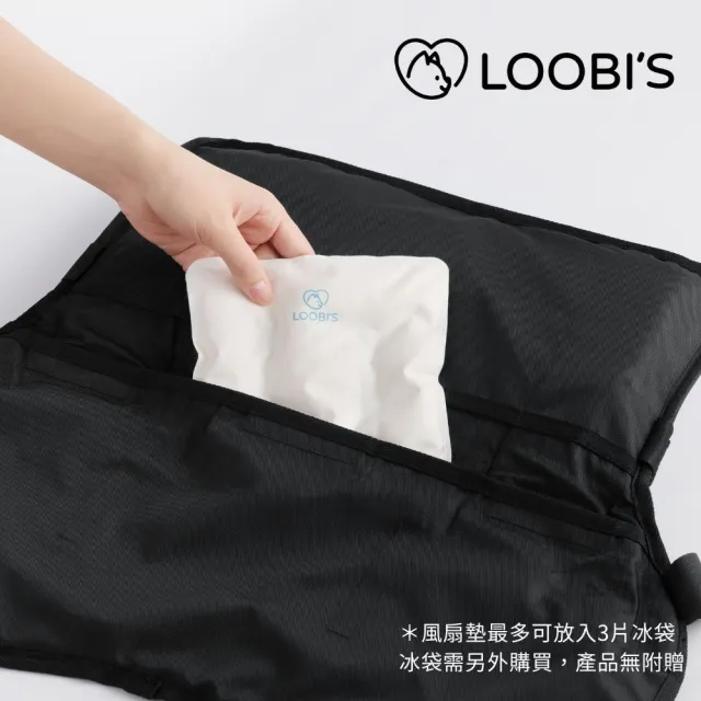 【LOOBI’S】Air Breeze2 寵物專利循環風扇墊+冰袋組(USB風扇 適用箱型寵物推車 寵物風扇 寵物墊 防咬)
