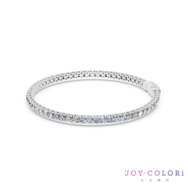 【JOY COLORi 未來鑽石】10K金 總重2.8克拉 15cm以下 鑽石手鍊 網球手鍊  (培育鑽石 BRE302LGVB)