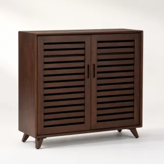 【Mahogany 瑪荷尼家具】免組裝 105X35X105 米蘭105鞋櫃NCD 全原木桃花心木 鞋櫃 M1-AT