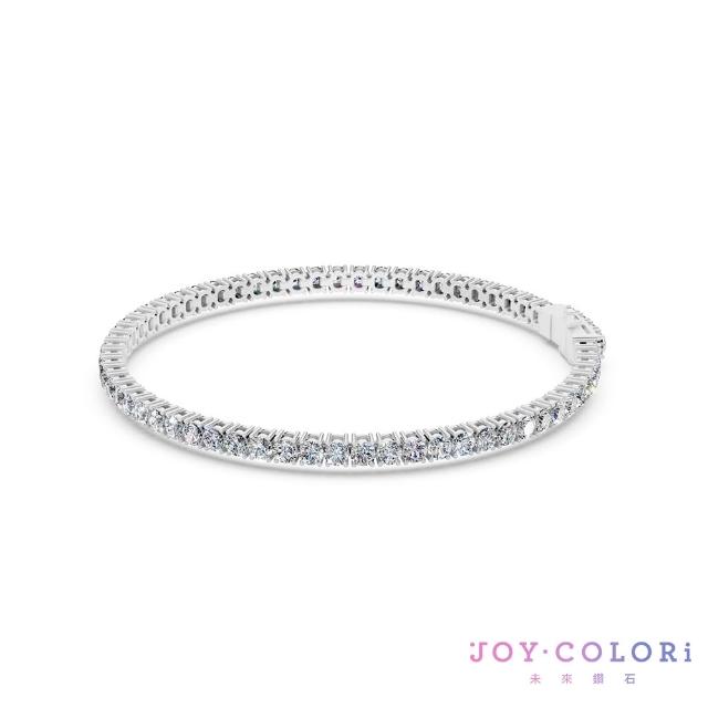 【JOY COLORi 未來鑽石】10K金 總重3.2克拉 鑽石手鍊 網球手鍊(培育鑽石 Eternity 永恆系列 BRE302LGVB)