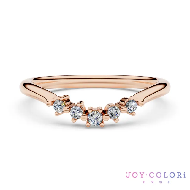 【JOY COLORi 未來鑽石】18K金 鑽石線戒(培育鑽石 星辰微笑 RW0210LG)