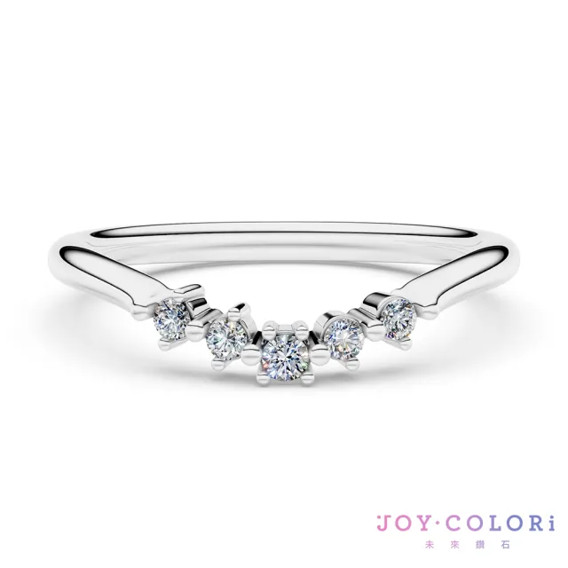 【JOY COLORi 未來鑽石】18K金 鑽石線戒(培育鑽石 星辰微笑 RW0210LG)