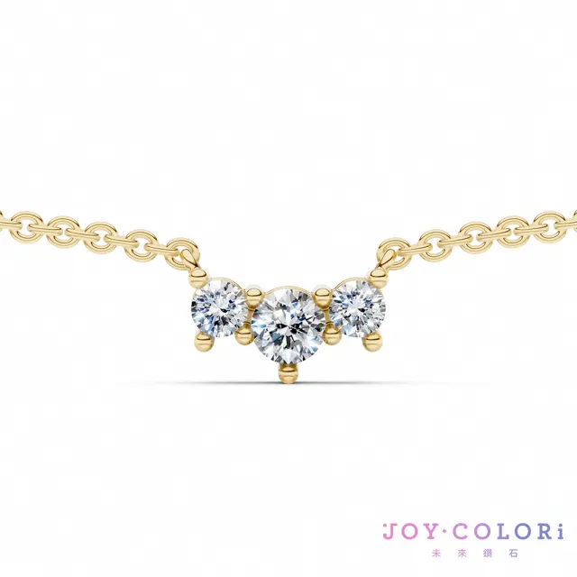 【JOY COLORi 未來鑽石】10K金 鑽石項鍊(培育鑽石 森靜光語 NN0135LG)