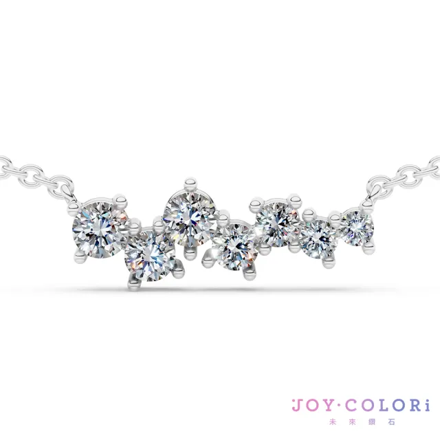 【JOY COLORi 未來鑽石】PT950鉑金 鑽石項鍊(培育鑽石 林間流光 NN0136LG)