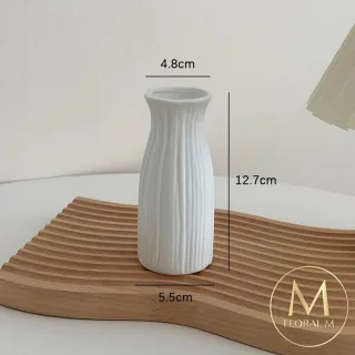 【Floral M】日式陶瓷牛奶小花瓶(花瓶/插花/玻璃瓶/花器/花盆/陶瓷花瓶/桌面擺飾/居家裝飾)