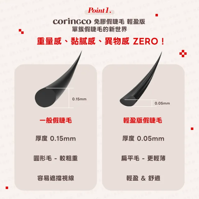 【Coringco】任選2入組★TokTok 輕盈3秒免膠水假眼睫毛