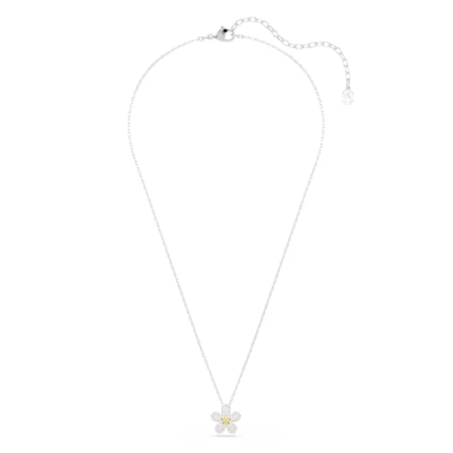 【SWAROVSKI 施華洛世奇】官方直營 Tough 花朵鏈墜 密鑲 白色 多種金屬潤飾 | 5750793