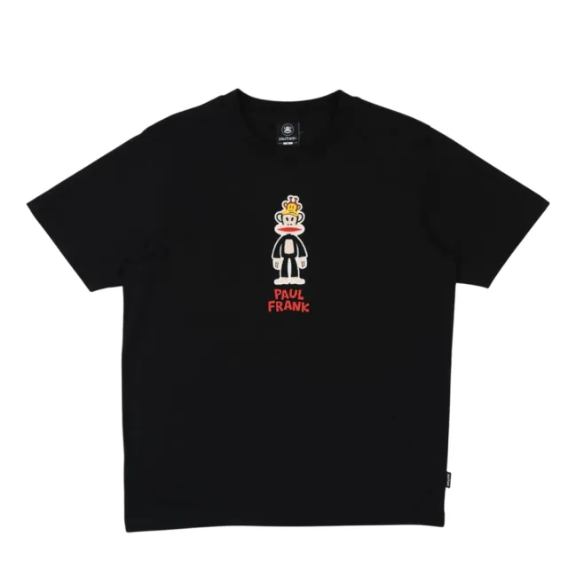 【Paul Frank 大嘴猴】男女 T恤 上衣 休閒短袖 經典帽帽朋友T 黑(P6251001-20)