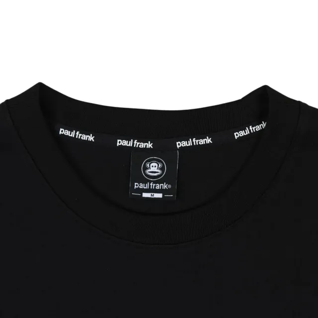 【Paul Frank 大嘴猴】男女 T恤 上衣 休閒短袖 落肩繡花T 黑(P6251011-20)