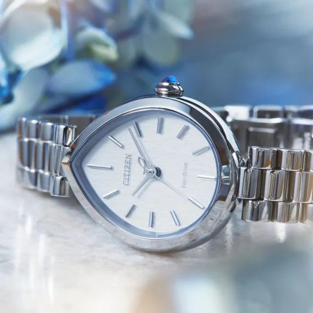 【CITIZEN 星辰】L系列 RAINELL 水滴型 光動能腕錶 錶 週年慶 雙11(EM1200-55A)