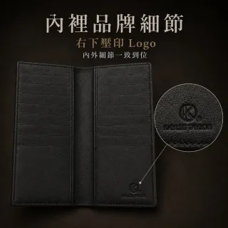 【LEESA】錢包\男生皮夾\長夾\頭層牛皮壓駝鳥紋西裝夾\長款錢包