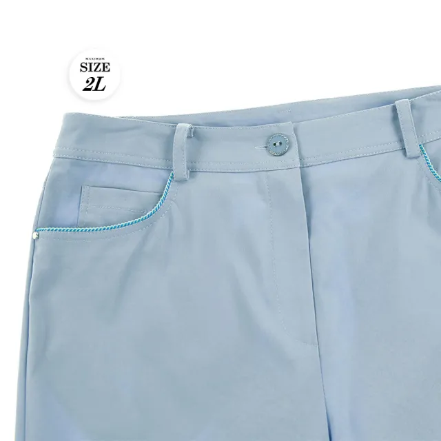 【ILEY 伊蕾】天空藍縲縈窄管九分褲(淺藍；M-2L；1252026364)