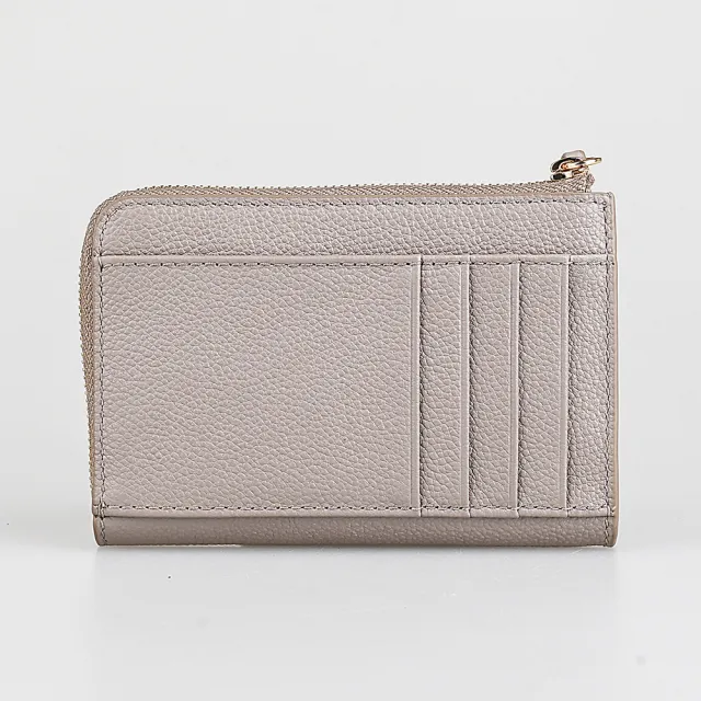 【FURLA 芙拉】FURLA Goccia 牛皮短夾 拉鍊零錢夾(小/奶茶灰)
