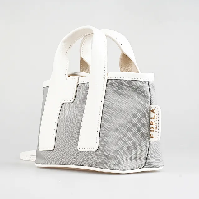 【FURLA 芙拉】FURLA Opportunity 托特包斜背包(迷你/白灰)