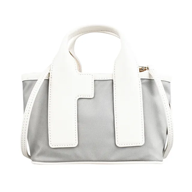 【FURLA 芙拉】FURLA Opportunity 托特包斜背包(迷你/白灰)