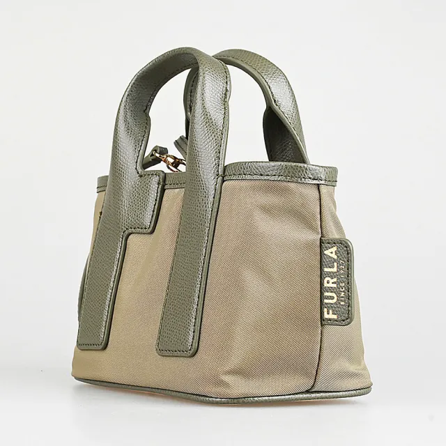 【FURLA 芙拉】FURLA Opportunity 托特包斜背包(迷你/卡其綠)