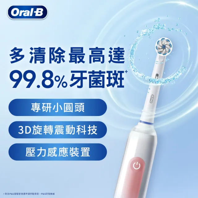 【Oral-B 歐樂B】PRO3 3D電動牙刷 雙入組★二色可選