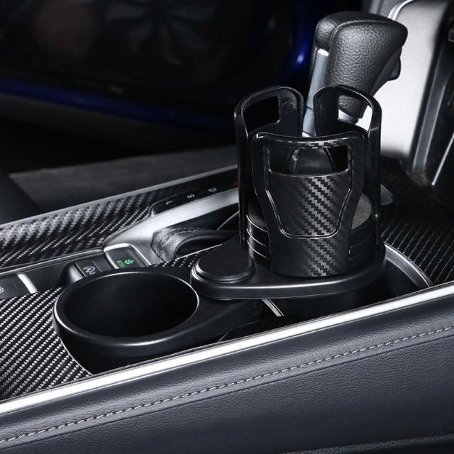 【享屋】車用旋轉水杯架(汽車置杯架 方形杯架 水杯架 車用 儲物盒 方形飲料 汽車水杯置物架 杯架)