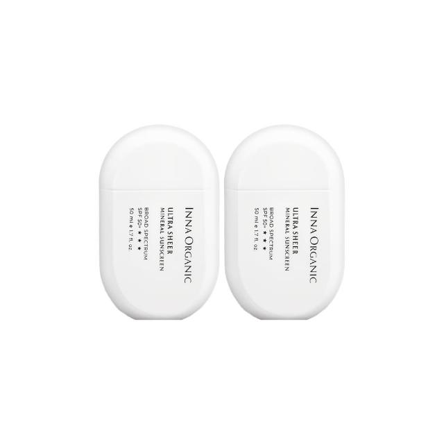 【INNA ORGANIC 童顏有機】海棠菁萃隔離防曬乳*2入組(SPF50+★★★純物理防曬)