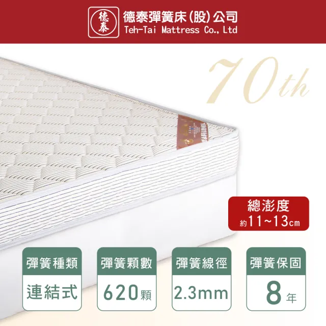 【德泰】歐蒂斯系列 硬式薄床墊-單人加大3.5尺