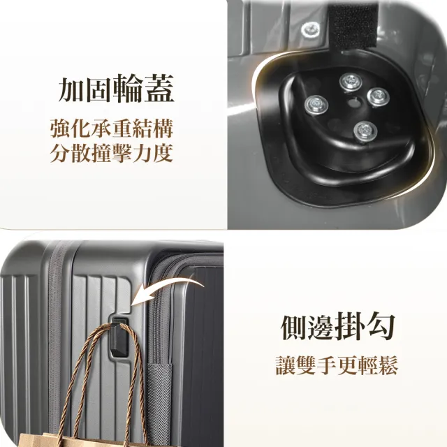 【LureDada 鹿兒搭搭】28吋 大嘴獸PRO 上掀式行李箱 前開式行李箱(日本HINOMOTO煞車輪)