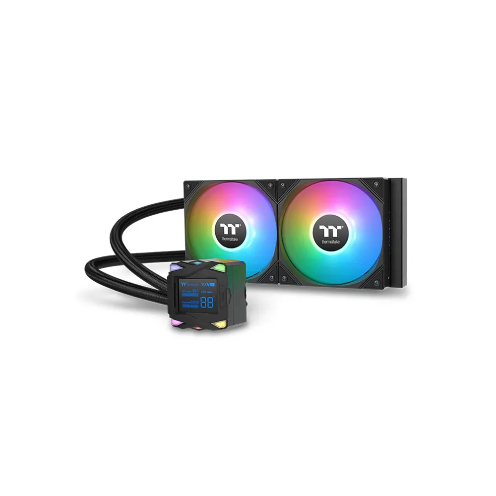 【Thermaltake 曜越】LA240-S ARGB Sync一體式水冷散熱器 2500RPM 段碼液晶顯示器(CL-W461-PL12SW-A)