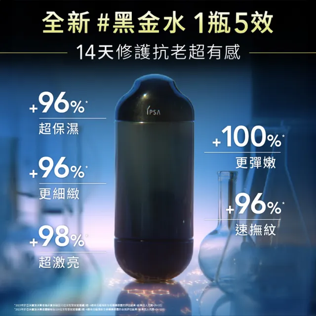 【IPSA 茵芙莎】官方直營 抗老黑金水超值組 精華露/化妝水/抗老/保濕(極境新生修護精華露 150mlx2)