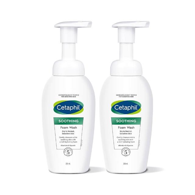 【Cetaphil 舒特膚】官方直營 舒新潔面泡泡 200ml*2入(小雲朵/洗臉慕斯/敏感肌/胺基酸/B3/B5/乾燥泛紅)