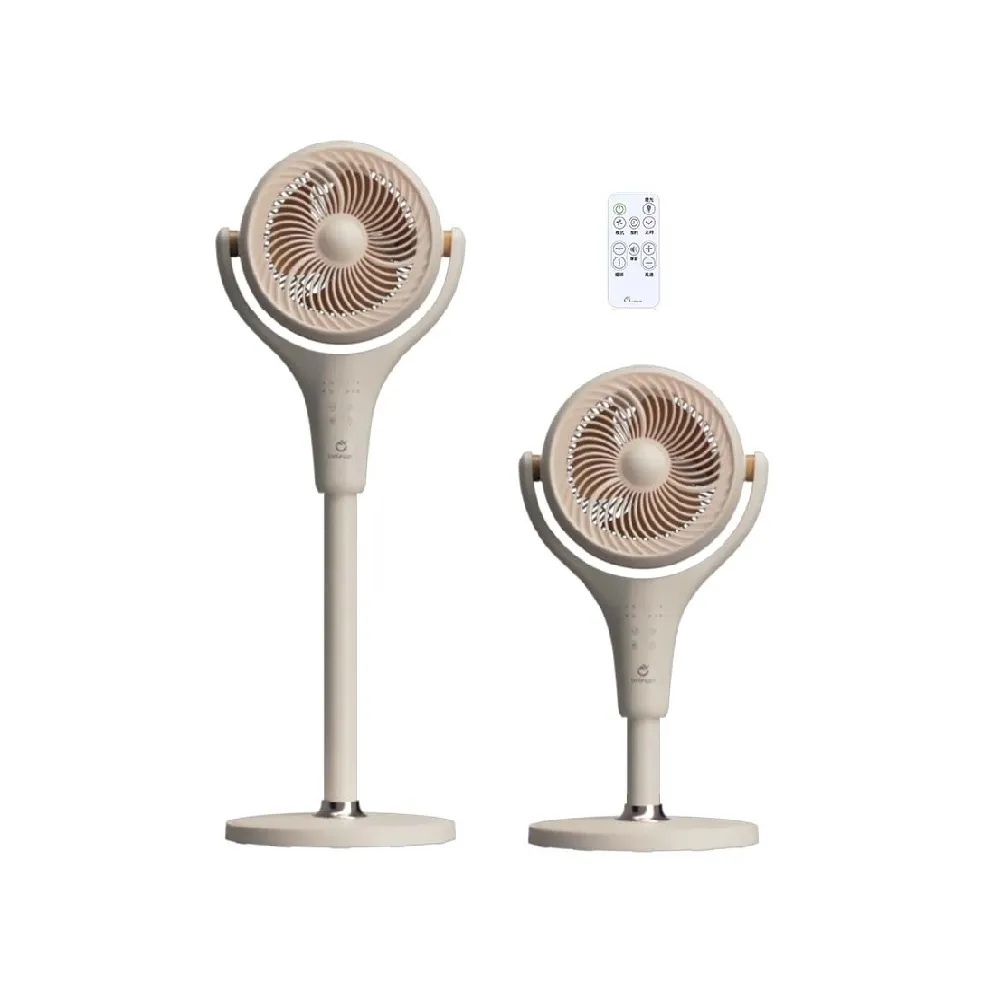 【UNIFUN】買一送一 智慧聲控3D立式空氣循環扇(全角度擺頭 DC循環扇 靜音循環扇 DC變頻 電風扇)