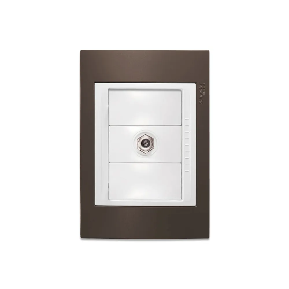【SCHNEIDER】法國Schneider Unica Plus埋入式高屏蔽電視插座 ABS外框