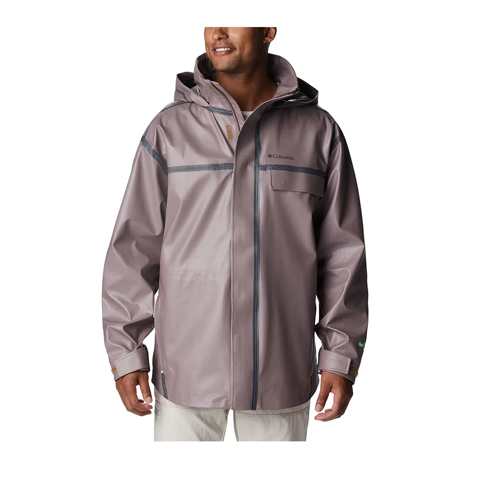 【Columbia 哥倫比亞 官方旗艦】男款-Coral Ridge™OutDry零滲透防水外套-藕紫色(UWE16130OU / 2023春夏)