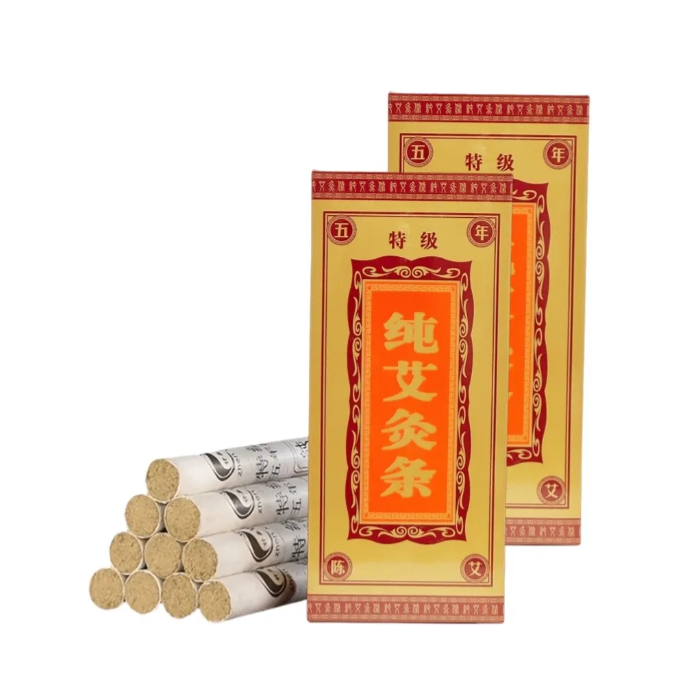 【YAOCHEN 瑤辰】2組 金裝五年陳純艾艾灸條1.8*20cm(艾條 艾草條 艾灸柱 艾柱)