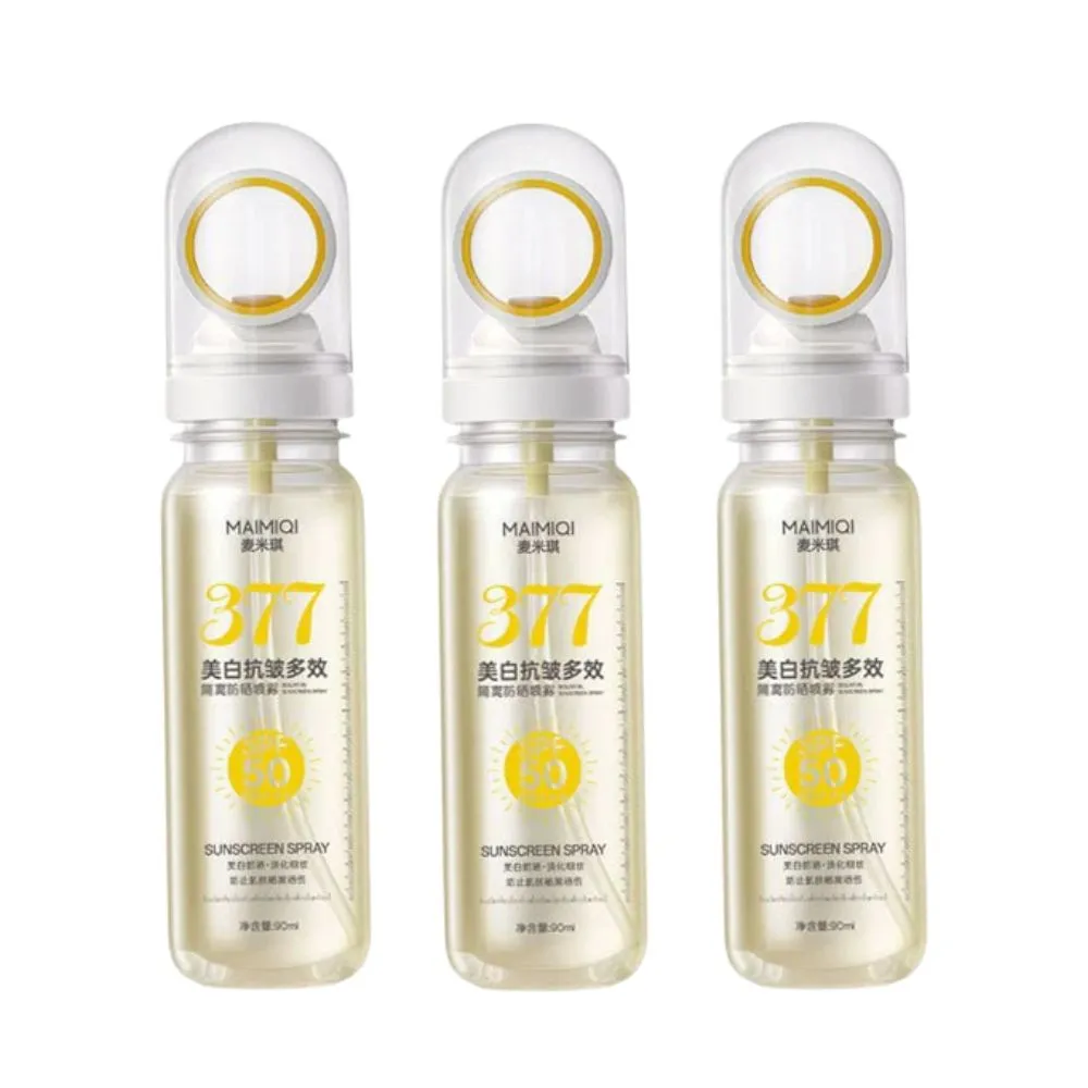 【iBloom】377美白抗皺多效隔離防曬噴霧-3入組(多效隔離 防水 防汗 懶人護膚神器 戶外防護)