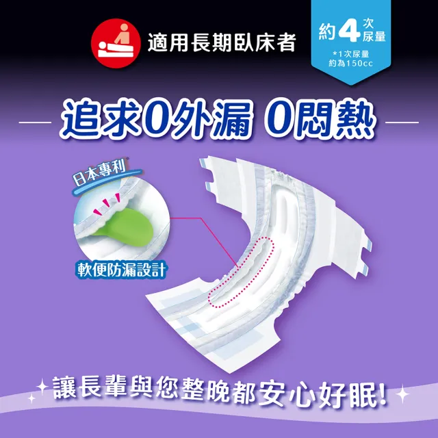 【來復易】尿片/黏貼型/成人紙尿褲(柔適安心270片/整夜一片就安心198片/超安心120片/極緻防漏42-60片)