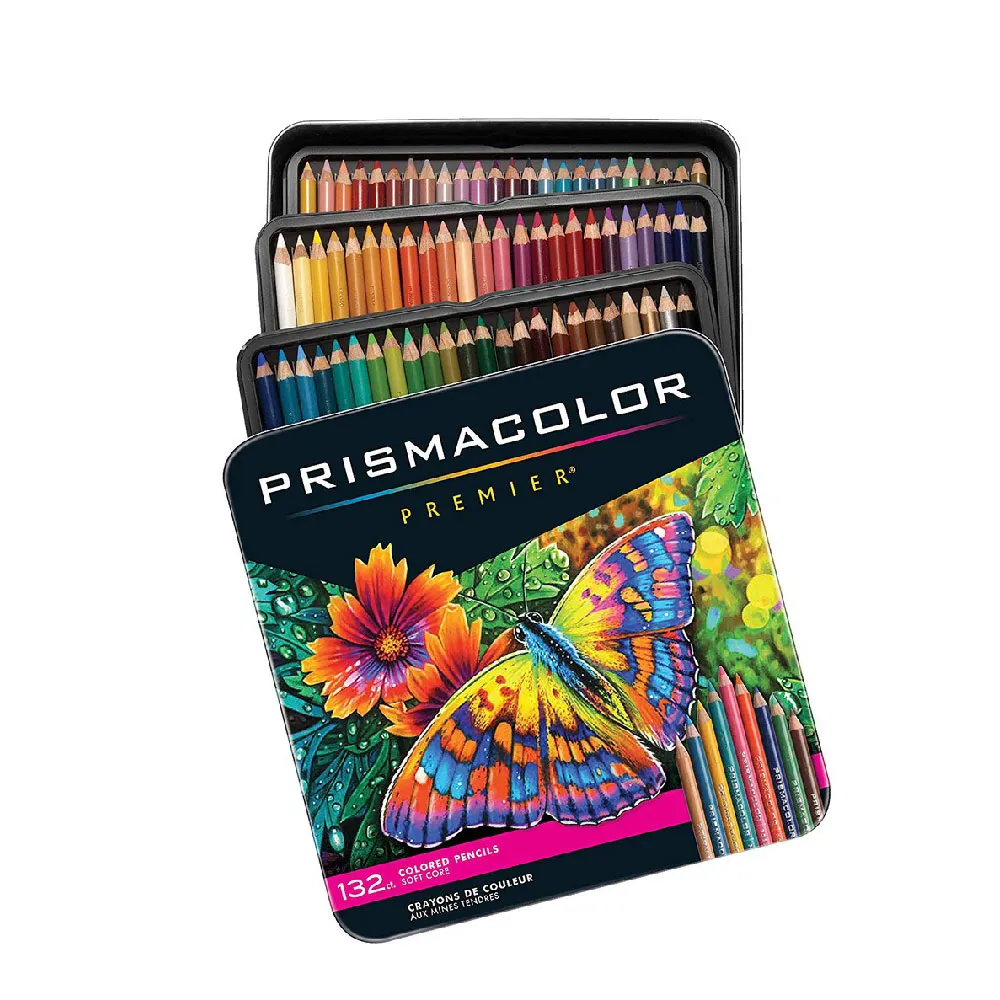 【新品・未使用】PRISMACOLOR Premier 132色　油性色鉛筆 霹靂馬prismacolor】頂級油性色鉛筆132色盒裝(送色鉛筆專用橡皮擦1入