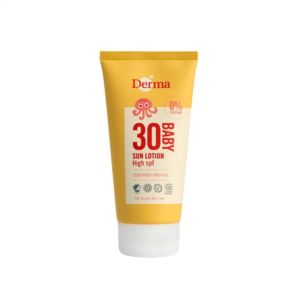 【Derma 丹麥德瑪】寶寶有機防水物理防曬霜旅行號 150ml