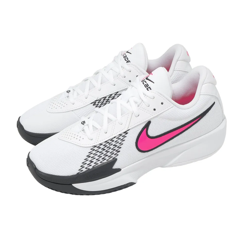 【NIKE 耐吉】籃球鞋 Air Zoom G.T. Cut Academy EP 男女鞋 白 桃紅 氣墊 緩震(FB2598-108)