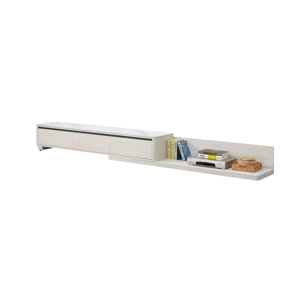 【ASSARI】6尺卡森岩板伸縮電視櫃(寬180-300x深40x高35cm)