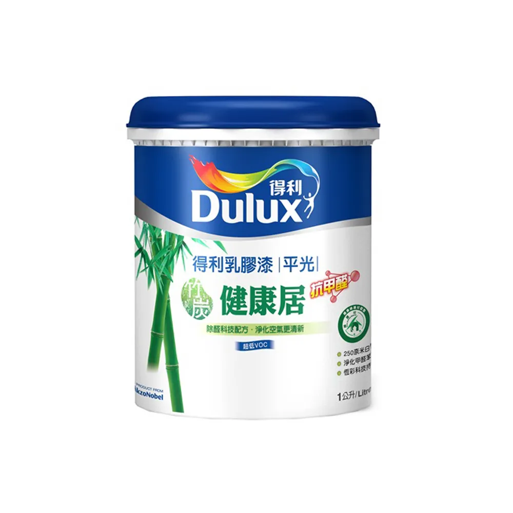 【得利】竹炭健康居抗甲醛乳膠漆 貝殼白 1L