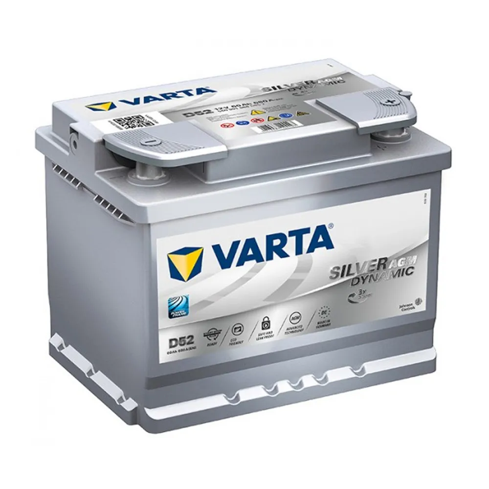 【VARTA 華達】A8 D52 AGM 60AH LN2汽車電瓶 怠速熄火車(德國製造)
